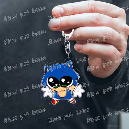 Cute Cartoon Hedgehog Keychain Accessories Bag Charms Anime Animal Meme Keychains Keyrings Jewelry Fans Gift