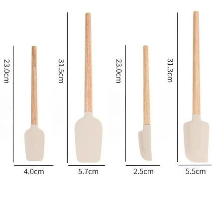 Non-baking Stick Silicone Spatula with Wooden Handle–Cake Icing&Jam Spreader,Cream Butter Cooking Baking Spatula Heat Resistant