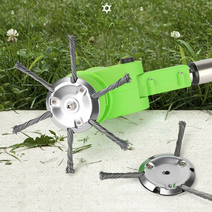 1Pcs 6 inch Universal Weed Brush Head Steel Wire Wheel Grass Trimmer Head Removal Moss Rust Lawn Mower Grass Brush Disc Weed