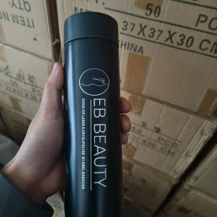 LOGO Name Thermal Bottle with Digital Thermometer 500ml Led Bilayer Flask Vacuum Insulated Bottle Portable Thermos Bottle