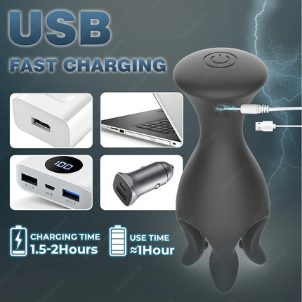 Male Masturbator Penis Vibrator Glans Trainer Penis Massage 9 Modes Vibration Sex Toys for Men Glans stimulation Penis Extender
