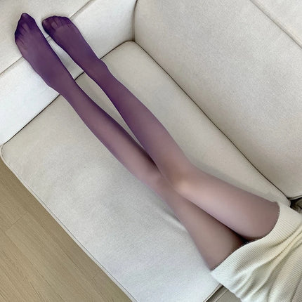 Women Y2K Gothic Gradient Tights Sexy Push-Up Nylon Pantyhose For Kawaii Lolita Stockings Cute