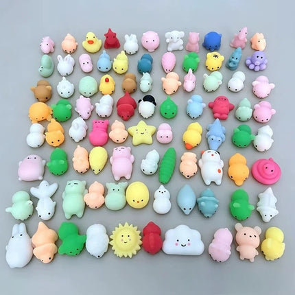 50-5PCS Kawaii Squishies Mochi Anima Squishy Toys For  Antistress Ball Squeeze Party Favors Stress Relief Toys For Birthday