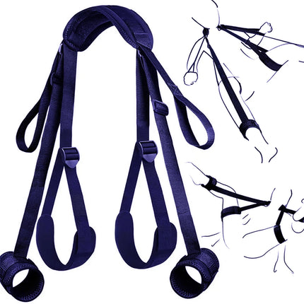 Adult Game Adjustable Bdsm Restraint Strap Handcuffs Wrist & Ankle Cuff Gag Sex Restraint Neck Flirt Sex Toys For Women Sex Shop