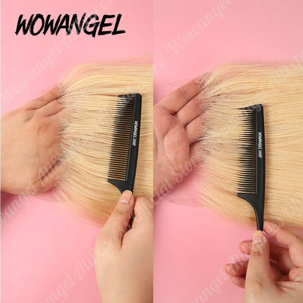 Wow Angel 6x6/5x5 HD Lace Frontal Only Human Hair PrePlucked 613 Blonde Real HD Lace Straight Closure Only Invisible For Women