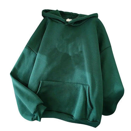 Men's New Solid Loose Street Casual Hooded Long Sleeve Simplicity Fashion Pullovers Top Korean Trend Men Clothes Spring Autumn