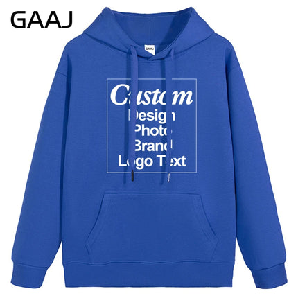 High Quality Custom Hoodie Cotton Sweatshirt Print Embroidery Brand Logo Text Photo Design Men Women Famliy Team Clothing 300g