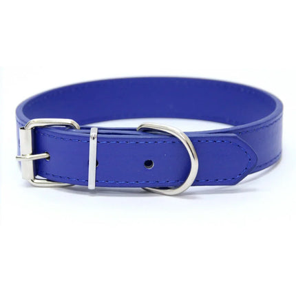 Solid Color Leather Dog Collar Adjustable Cat Necklace Puppy Neck Strap Suitable For Medium And Small Dogs Pet Supplies XS-XL