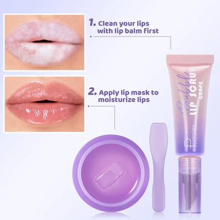 Pudaier Lip Care Set 3PC Nourishing Moisturizing Lip Balm Treatment for Dry Lips Gentle Repair for Soft Smooth Lip Oil Care Kit