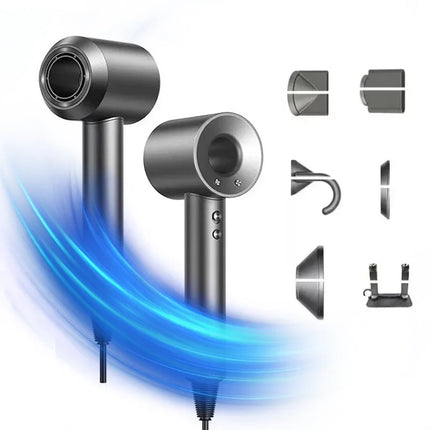 Professional high-speed bladeless hair dryer, 1600W high-power ionic hair dryer, dries hair quickly, home styling tool