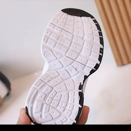 Kids Casual Sports Shoes with Thick Soles Boys Girls Fashion Versatile Sneakers 2024 New Children Mesh Breathable Running Shoes