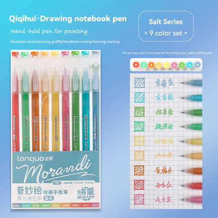 105Color Hand Account Gel Pen Languo Morandi Retro Pen Large-Capacity Color Handbook Pen For Student Painting Graffiti Writting