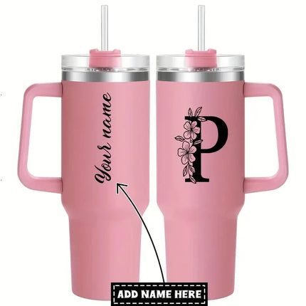 Personalized 40oz Tumbler with Name Custom Mother's Day Gifts Tumbler Metal Stainless Steel Vacuum Thermal Coffee Tea Mug