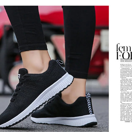 Women Casual Shoes Fashion Breathable Walking Mesh Flat Shoes Sneakers Women 2021 Gym Vulcanized Shoes White Female Footwear