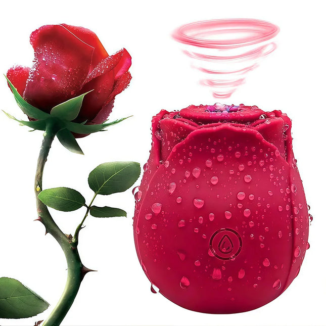 10 Speed Rose Sucker Vibrator G-spot Dildo Clitoris Stimulating Sucking Female Sex Toy USB Rechargeable Rose-shaped Mini Massager
