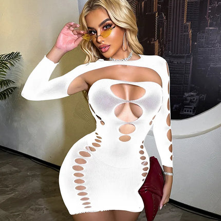 Hot Women's Plus Size Open Crotch Lingerie Bodysuit Sheer Fishnet Stockings Mesh Tights For Seductive Evening Wear bodysuit
