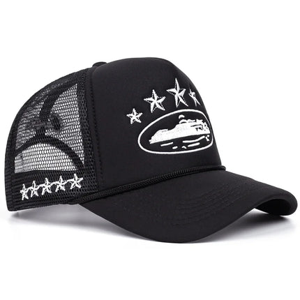 Unisex Print Baseball Cap Hip Hop - Breathable Mesh Snapback Trucker Hat / Casquette Baseball Unisexe Hip Hop - Mesh Respirant