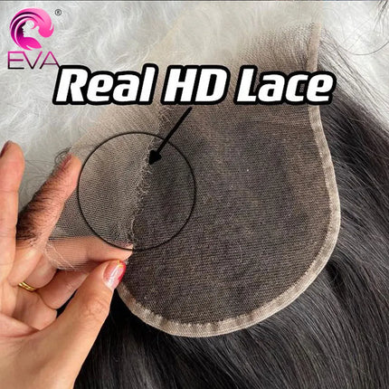 Eva Hair 9x6 Invisible HD Lace Closure Ultra Thin HD Lace Melt Skins Pre Plucked 13x4 13x6 HD Lace Frontal Straight & Body Wave
