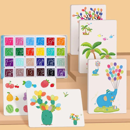 16/32pcs DIY Finger Painting Drawing Toys for Kid Creative Coloring Graffiti Doodle Montessori Educational Toy Kindergarten Gift