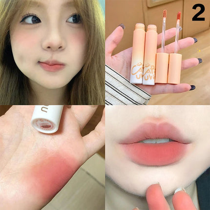 [HB]Cappuvini Pumpkin Apricot Lip Mud Velvet Lip Cream Matte Texture Lipstick Overlay Base Color Rose Orange Lip Gloss Tint