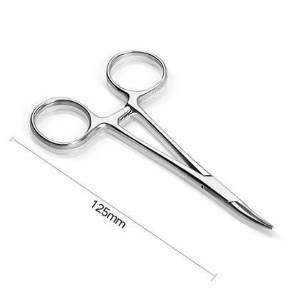 Stainless Steel Locking Forceps Arterial Surgical Clips Curved Straight Fishhook Forceps Hemostatic Forceps Hand Tools
