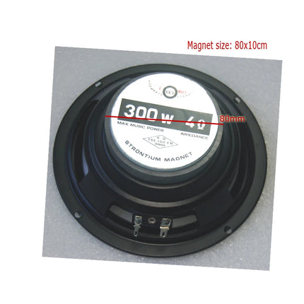 3 way Quality  6.5 inch Car Coaxial 300watts 4 Ohm  Speaker Grey  Injection Cone 6.5"  Universal Speakers