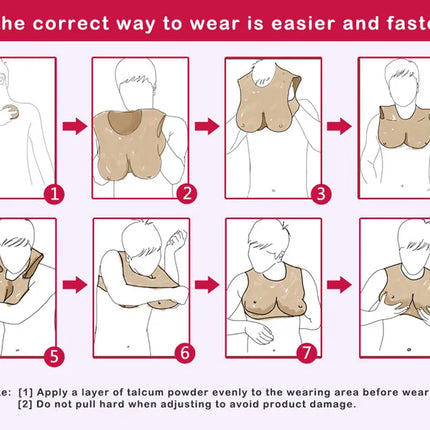 Huge Silicone Breast Forms Plate for Crossdresser Trans Cosplay Transgender with Nipple Areola Fake Boobs Bodysuit Shakeing