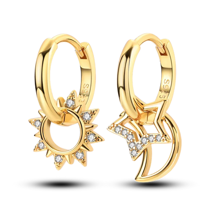 925 Sterling Silver Gold Pearl Hoop Earrings Pave Large Circular Shape Earring Gift for Women Jewelry Anniversary Wedding