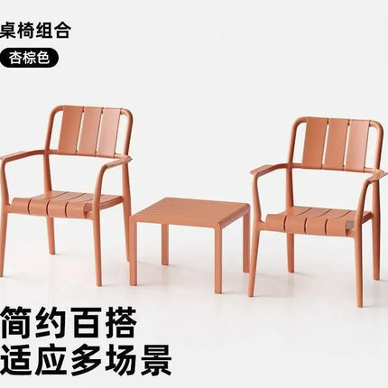 Nordic Patio Bistro Set Foldable Plastic Chair Table Balcony TikTok Viral Outdoor Furniture for Balcony Patio Furniture Set