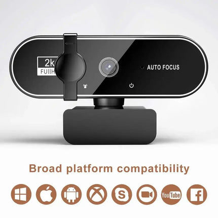 4K USB Web Camera With Microphone 2K Camera PC Computer Laptop Live Streaming for Computer PC Real-time Video Conference