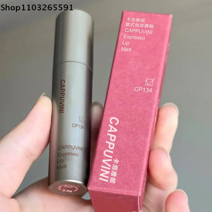 Cappuvini Mini Silver Tube Matte Velvet Lip Gloss – Waterproof, Non-Stick, Smudge-Proof, Long-Lasting Liquid Lipstick