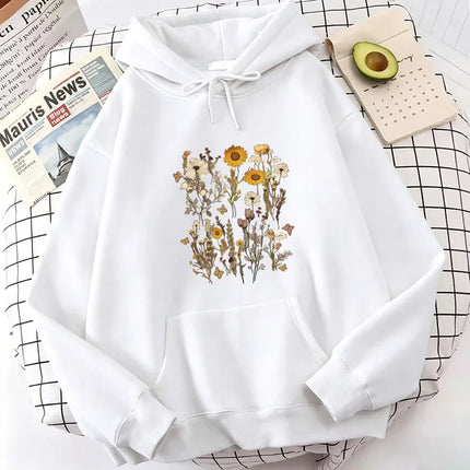 Hoodie Sweatshirt Vintage Floral Print Hoodies Spring Autumn Winter Casual Hoodies Sweatshirts Men Women Retro Clothes