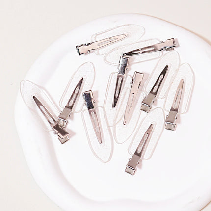 10pcs seamless fashion girl transparent hair clips, makeup facial accessory clips styling hair clips Special for real hair wigs