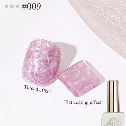 ZH 12ML 8-Color Pearl Shell Thread Nail Gel Polish Long Lasting White Pink Purple Salon Gel Nail Art DIY Solid Gel Polish