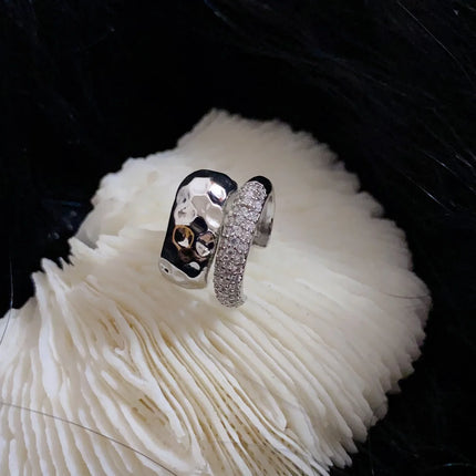 New Trending Zircon Double-layer Ear Cuff No Piercing Earring Punk Unique Metal Geometric Ear Clip for Women Y2K Jewelry 2024