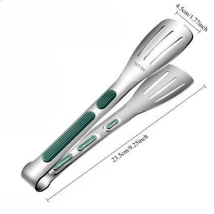 304 Stainless Steel Food Tongs Non-Slip Kitchen Clamp for Meat Salad Bread Barbecue Grill Buffet Cooking Tool Accessory