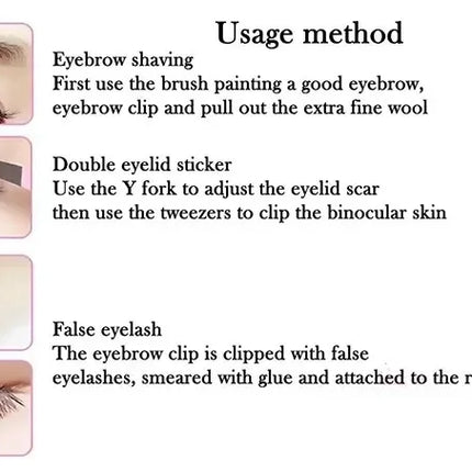 Mini Hair Removal Tweezers Stainless Steel Eyebrow Tweezers Pink Point White Tip Point Face Harmless Makeup Beauty Tool