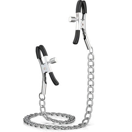 Adjustable Metal Nipples Clamps Nipples Chain Portable SM Breast Flirting Stimulation Adult Sex Toy for Women Men Couples