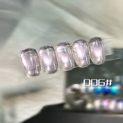 1-10pcs WS Sparkling Blue Glass Bead Cat Magnetic Gel Nail Polish Flash Whitening Popular Semi Permanent Soak Off UV Gel Varnish