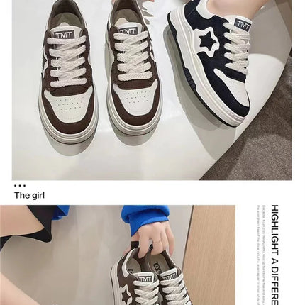 Fashion Casual Star Sport Loafers Women Chunky Sneaker Outdoor Comfort Soft Bottom Anti-slip Board Loafers Athletic Shoes
