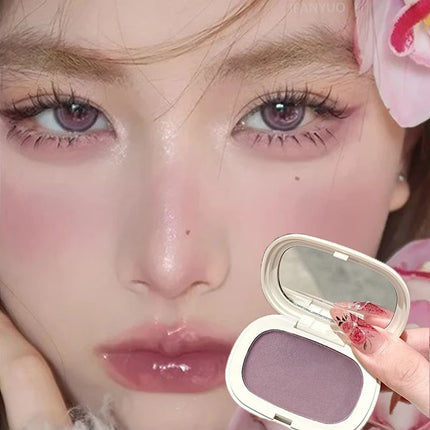 Single Color Blush Silky Texture High Color No Powder Feeling Low Saturation Long-lasting Natural Matte Blush Cream Face Makeup