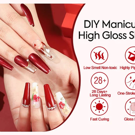 6pcs/kit VENALISA Valentine's Day Collection Lovely Pink Nails HEMA FREE TPO FREE Soak Off UV LED Semi Permanent Set Gel Varnish