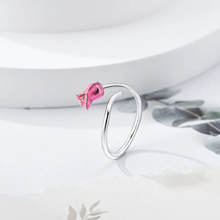 Adjustable Rings 925 Sterling Silver Mermaid Wing Dragon Sunflower Tulip Open Rings For Women Female Original Engagement Jewelry
