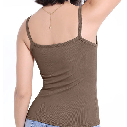 1/3 Piece Four Seasons Thin Solid Color Camisole for Young Women Plus Size Comfortable and Sexy T-shirt Shirt Casual