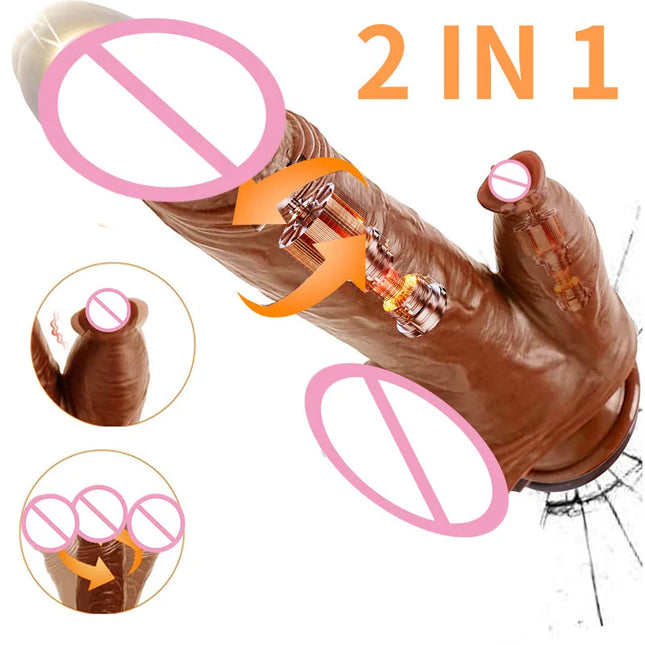 Vibrator for Women, Dildo Stimulator, Adult Sex Toys, Double Head Dildo, Adult Product, Dick Stimulator, G-Spot Anal Dildo, Realistic