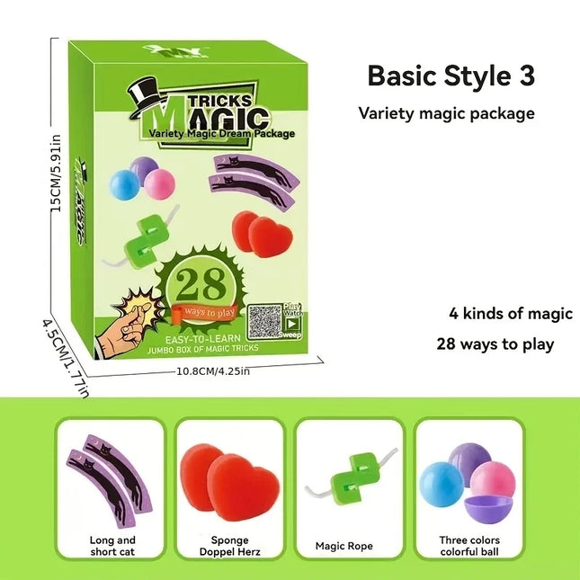 All-in-One Magic Kit | 100+ Magic Tricks with Hat, Cape, Rabbit & Props | Video Tutorials Included | Kids & Adults Party Favors,