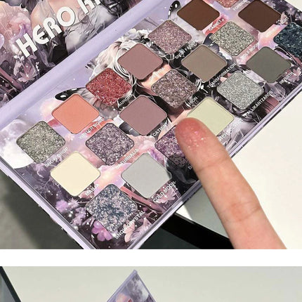 21-Color Chameleon Flashing Eyeshadow Palette Cold Moon Multi-functional Matte Shimmer Glitter Pigments Long-lasting Makeup