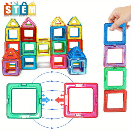 Magnetic Blocks Building, Improve Creativity Hands-On Ability 3D Puzzle Design Toy, for 3 - 6 Years Old Birthday Halloween Gift