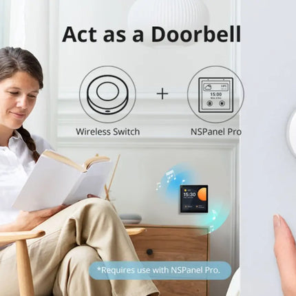 SONOFF SNZB 01P Zigbee Smart Button, Wireless Remote Control for Lights & Scenes, Single/Double/Long Press for Home Assistant
