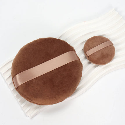 125mm圆形 Cotton Velvet Powder Puff Large Loose Powder Puff Makeup Artist Powder Puff Round Cotton Ribbon Hook Hand Glove Puff